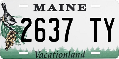 ME license plate 2637TY