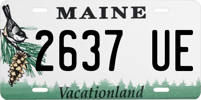 ME license plate 2637UE