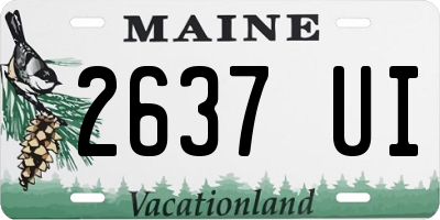 ME license plate 2637UI