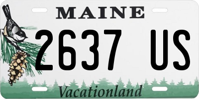 ME license plate 2637US