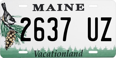 ME license plate 2637UZ