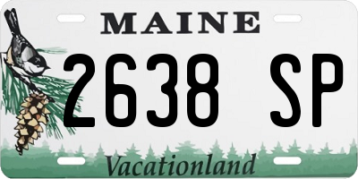 ME license plate 2638SP