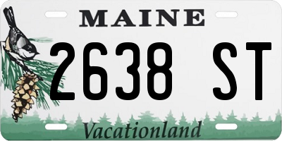 ME license plate 2638ST
