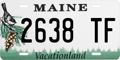 ME license plate 2638TF