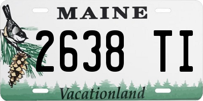 ME license plate 2638TI