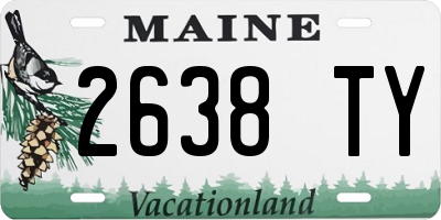 ME license plate 2638TY