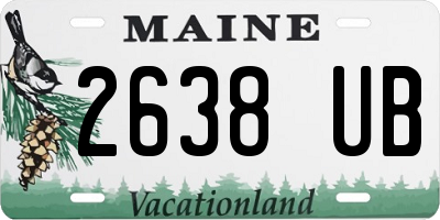 ME license plate 2638UB