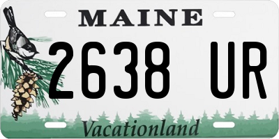 ME license plate 2638UR