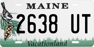 ME license plate 2638UT