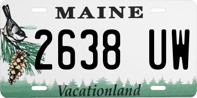 ME license plate 2638UW