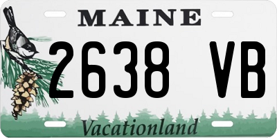 ME license plate 2638VB