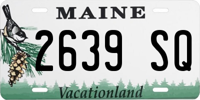 ME license plate 2639SQ