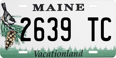 ME license plate 2639TC