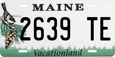 ME license plate 2639TE