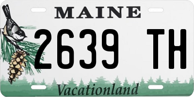 ME license plate 2639TH