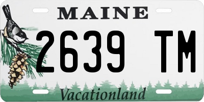 ME license plate 2639TM