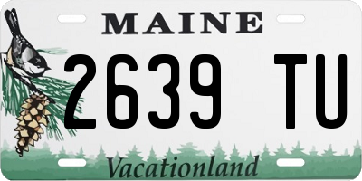 ME license plate 2639TU