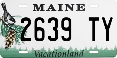 ME license plate 2639TY