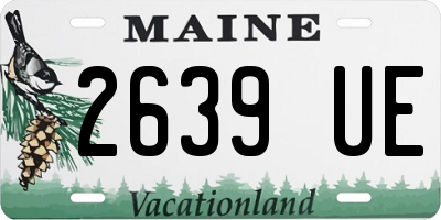 ME license plate 2639UE