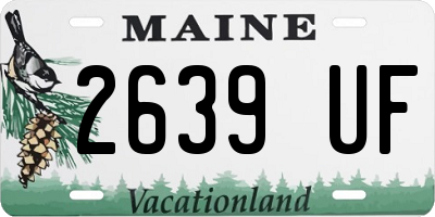 ME license plate 2639UF