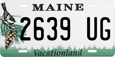 ME license plate 2639UG