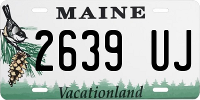 ME license plate 2639UJ