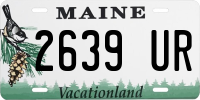 ME license plate 2639UR