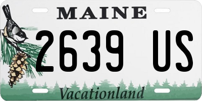 ME license plate 2639US