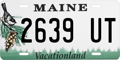 ME license plate 2639UT