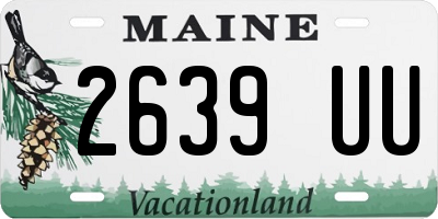 ME license plate 2639UU