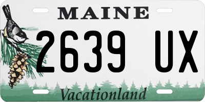 ME license plate 2639UX