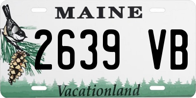 ME license plate 2639VB