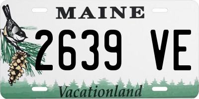 ME license plate 2639VE