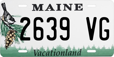 ME license plate 2639VG