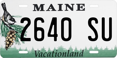 ME license plate 2640SU