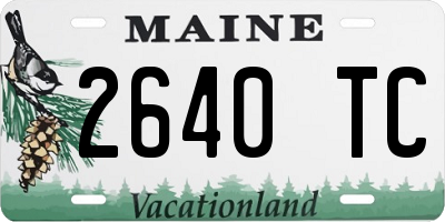 ME license plate 2640TC