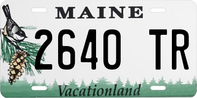 ME license plate 2640TR