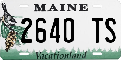 ME license plate 2640TS