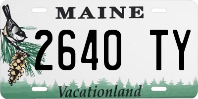 ME license plate 2640TY