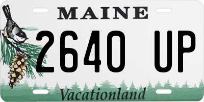 ME license plate 2640UP