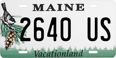 ME license plate 2640US