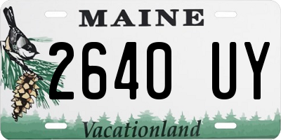 ME license plate 2640UY