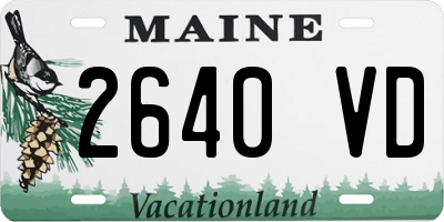 ME license plate 2640VD