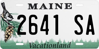 ME license plate 2641SA