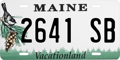 ME license plate 2641SB