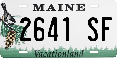 ME license plate 2641SF