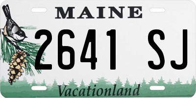 ME license plate 2641SJ