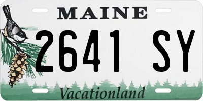 ME license plate 2641SY