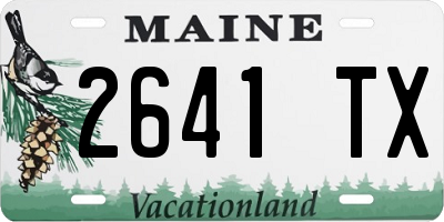 ME license plate 2641TX