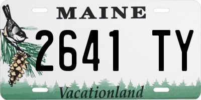 ME license plate 2641TY